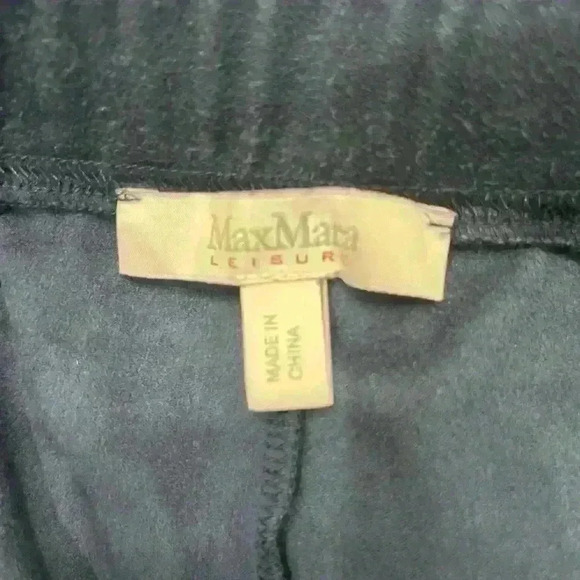 MaxMara Leisure Ebe faux suede slim pant trouser new blue size small - Picture 4 of 7